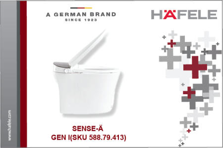 HAFELE SENSE-Ä ELECTRONIC TOILET – GEN I  (SKU 588.79.413)